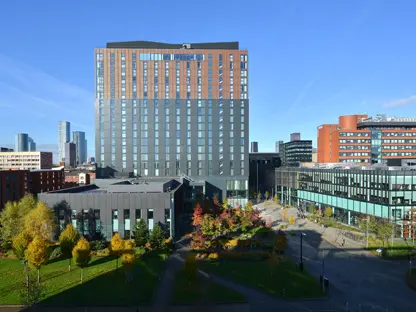 Alliance Manchester Business School, the Executive Education Centre and the Hyatt Hotel and Hyatt House