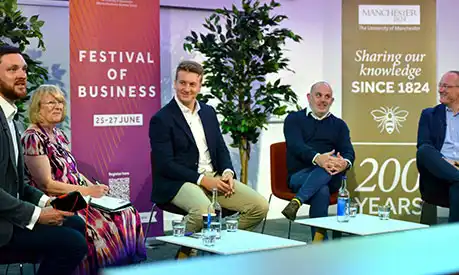 Panel of speakers at AMBS Festival of Business