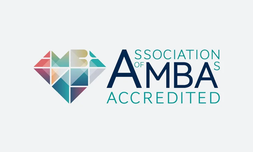 AMBA logo with text that reads 'Association of MBAs Accredited'