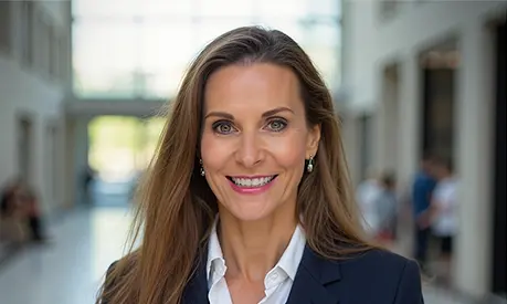 Close-up of Dr Janine-Nicole Desai