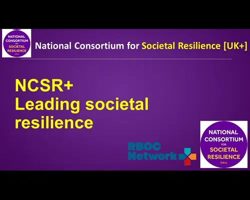 NCSR+ webinar - Leading societal resilience